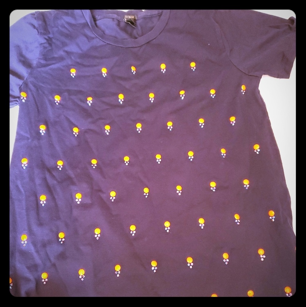 Navy J crew top never worn